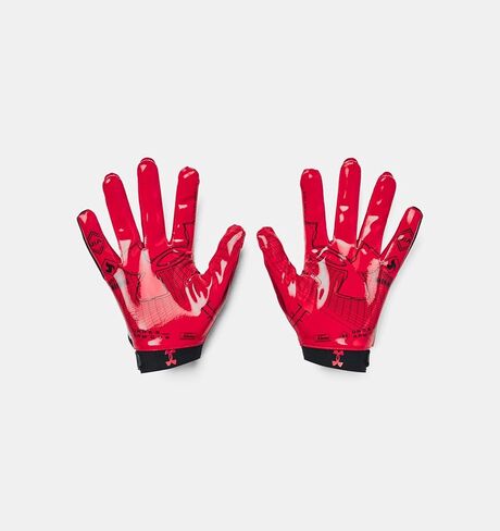 Under Armour 1376475-1-MD Men's UA Blur Football Gloves Black MD in Kuwait
