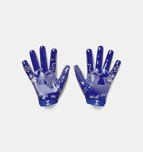 Under Armour 1376475-1-MD Men's UA Blur Football Gloves Black MD in Kuwait