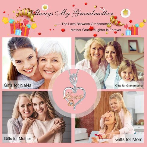 BFF&UNICORN Gifts for Women, Mom Nana Grandma Necklace for Women, Birthday Mothers Day Jewelry Gifts for Mom Grandma Wife from Daughter Son in Saudi Arabia