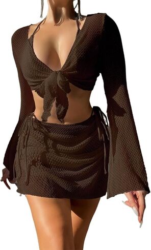 Sexy Solid Women Solid Color Bikini Top and Shorts Set Casual Bikini Set Swimsuit in Saudi Arabia