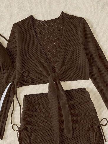 Sexy Solid Women Solid Color Bikini Top and Shorts Set Casual Bikini Set Swimsuit in Saudi Arabia