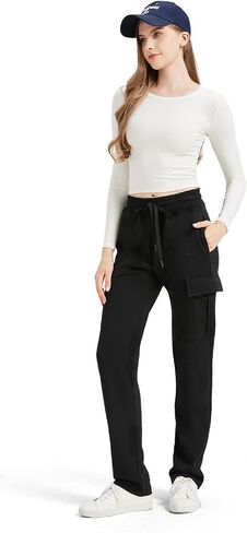 Zylioo Tall Women's Cargo Sweatpants 32"/34" Inseam Elastic Waist Athletic Pants for Tall with Pockets Casual Joggers in Saudi Arabia