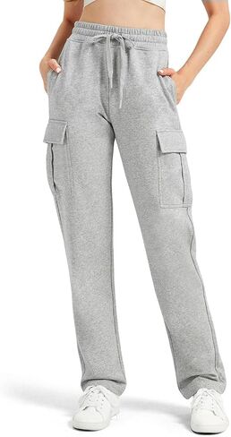 Zylioo طويل القامة البضائع النسائية البضائع 32 "/34" inseam السراويل الرياضية مرنة الخصر لالطول مع جيوب الركض غير الرسمي in Kuwait