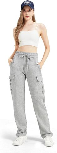 Zylioo طويل القامة البضائع النسائية البضائع 32 "/34" inseam السراويل الرياضية مرنة الخصر لالطول مع جيوب الركض غير الرسمي in Kuwait