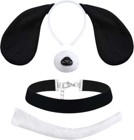 Halloween Costume for Adult Include Headband Nose Tail and Choker for Men Women Party Dress Up in Saudi Arabia