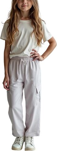 New Balance Barance Birls - Athletic Stretch Woven Leg Grols Girls Bants مع جيوب (الأحجام: 7-16) in Kuwait