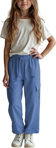 New Balance Barance Birls - Athletic Stretch Woven Leg Grols Girls Bants مع جيوب (الأحجام: 7-16) in Kuwait