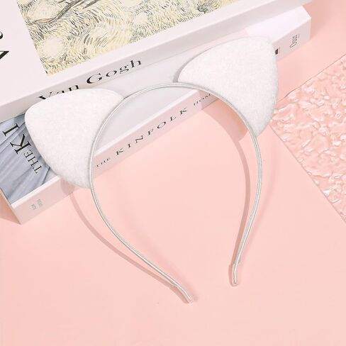 Cat Ears Headband for Women Adult - Cat Costume Outfit Accessories for Halloween Cosplay Party Dress Up in Kuwait