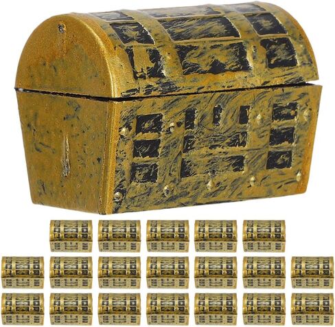 Logofun 40pcs Mini Pirate Treasure Chest Miniature Vintage Jewelry Storage Box لعيد ميلاد عيد الميلاد الحفلات الحفلات - 3.7 سم صغيرة in Kuwait