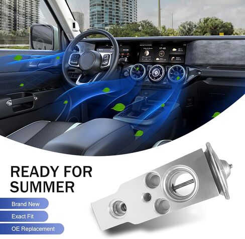 SLIMI 1 PC A/C Expansion Valve, Metal Steam Engine Cooling Valve, Universal Interior Air Conditioning System Repair Accessories, for Most Cars, Trucks, SUVs (Silver) in Kuwait