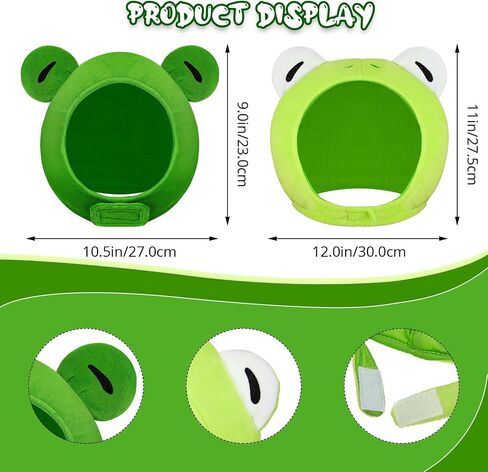 2 PCS Plush Frog Hat ، غطاء وشاح Green Frog ، زي الهالوين لطيفًا ، أذن هالوين ، ضفادع ناعمة من الأقمشة ، قبعة كاملة مضحكة للاستكشاف ، فستان ، هدية الدعائم ، النساء ، الرجال in Saudi Arabia