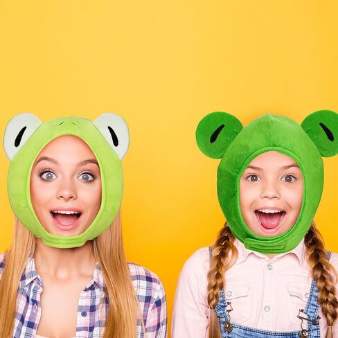 2 PCS Plush Frog Hat ، غطاء وشاح Green Frog ، زي الهالوين لطيفًا ، أذن هالوين ، ضفادع ناعمة من الأقمشة ، قبعة كاملة مضحكة للاستكشاف ، فستان ، هدية الدعائم ، النساء ، الرجال in Saudi Arabia