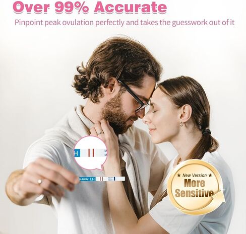 25 Count Ovulation Test Strips with Cups, Bulk Ovulation Test Strips for Women, Ovulation Predictor Kit, Accurate Fertility Tests for Home, Individually Wrapped 5mm LH in Kuwait