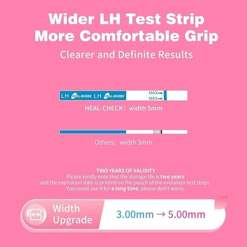 25 Count Ovulation Test Strips with Cups, Bulk Ovulation Test Strips for Women, Ovulation Predictor Kit, Accurate Fertility Tests for Home, Individually Wrapped 5mm LH in Kuwait