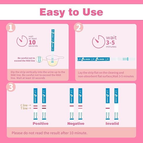 25 Count Ovulation Test Strips with Cups, Bulk Ovulation Test Strips for Women, Ovulation Predictor Kit, Accurate Fertility Tests for Home, Individually Wrapped 5mm LH in Kuwait