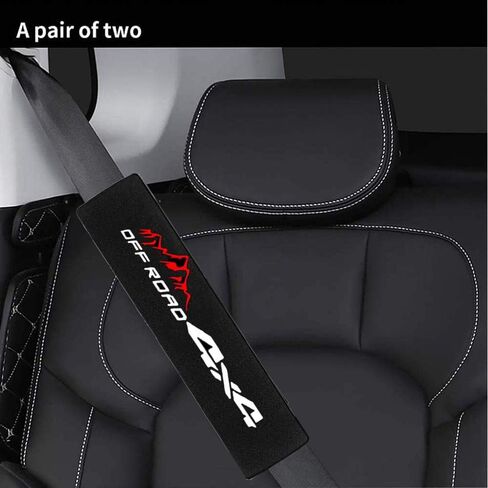 2 Pack 4x4 Off Road Soft and Comfortable Car Seat Belt Pads,Embroidered Logo Car Seat Belt Pads Safety Belt Strap Luggage Shoulder Pad in Kuwait