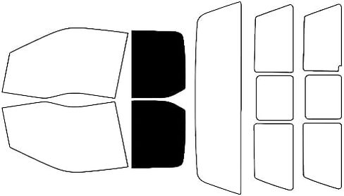 Rvinyl Window Tint Kit Compatible with Ford F-250 2017-2023 2 Door Super Cab - Black 20% - Single Ply No Bubble Film - Do it Yourself Vehicle Complete Precut Kit in Saudi Arabia