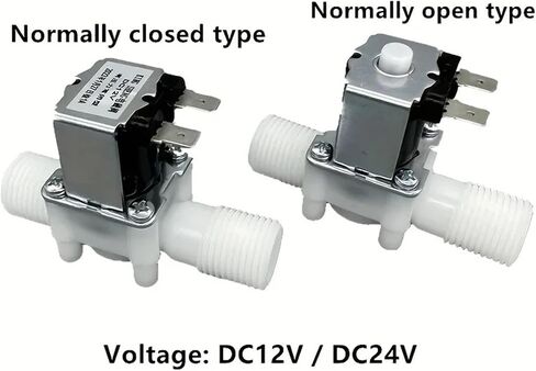 12V 24V 110V 220V صمام الملف اللولبي مغلق عادة صمام ماء مفتوح عادةً لضغط 0.02-0.8MPa 1/2 "(3/4" ، DC24V_NORMALY مغلق) in Saudi Arabia