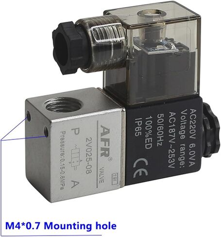 2V025-08 Normally Closed 12V 24V 220V 1/4" BSPT SOLENOID PNEUMAT valve pneumatic(2V025-08 DC12V) in Saudi Arabia