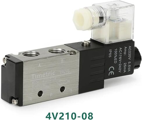 4V210 06 08 Válvula Solenoide De 2 Posições 5 Portas Tem dc24v, dc 12v, ac24v, ac110v, ac220v, AC380V(4V210-08,AC220V) in Saudi Arabia