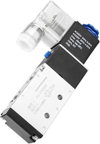 4V110 4V210 4V310 Pneumatic Electric Solenoid Valves 5 Way 2 Position Control Air Gas Magnetic Manifold Valve Group Set(4V310-08 DC24V) in Saudi Arabia