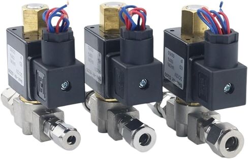 1/4" Normally Open Stainless Steel SS 304 2-Way Solenoid Valve DN8 For Oil Water Air Gas Pipe AC220V/110V DC12V/24V(DC24) in Saudi Arabia