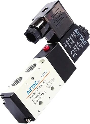 Compressor Accessories Fitting Single Coil 2 Position 5 Way Pneumatic Solenoid Valve 4v210-08 12V 24V 110V 220V(AC220) in Saudi Arabia