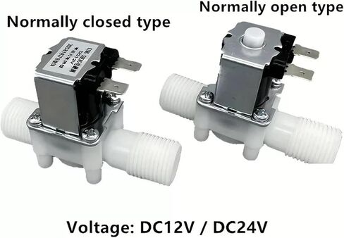 AC 220V 110V DC 12V 24V 1/2 "3/4" ذكور خيط الملف اللولبي صمام التحكم في صمام وحدة التحكم في المياه المفتوحة عادة مفتوحة بشكل طبيعي (1/2 "، AC 110V_NORMARY مغلق) in Saudi Arabia