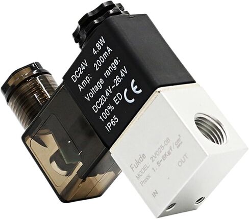 2V025-08 2V025 06 1/4 1/8 For Air Solenoid Valve Pneumatic Control Valves Normally Closed DC 12V 24V 220V 110V 2 Way 2 Position(2V025-06,DC12V) in Saudi Arabia