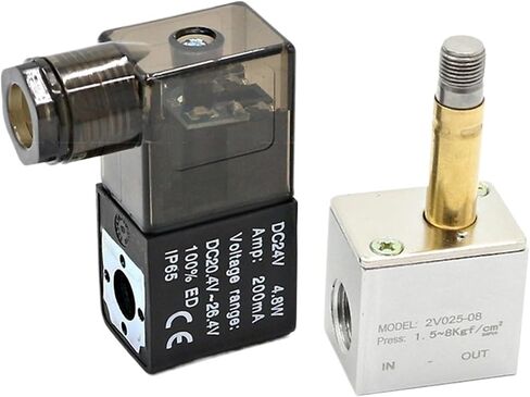 2V025-08 2V025 06 1/4 1/8 For Air Solenoid Valve Pneumatic Control Valves Normally Closed DC 12V 24V 220V 110V 2 Way 2 Position(2V025-06,DC12V) in Saudi Arabia