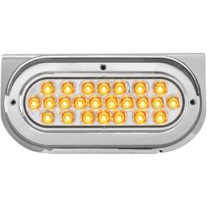 GG Grand General 89234 Stainless Steel L Bracket W/Oval Pearl Am/Clear LED Light و Chrome Plastic Rim in Kuwait