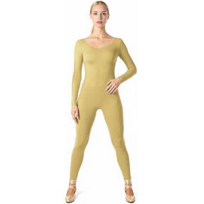 Wildarms Adult Crew Neck Zip One Piece Unitard Full Body Leotard Bodycon Jumpsuit for Women in Kuwait