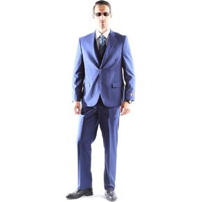 Caravelli Men's Single Single Breadted 2 Button Suit Fine Slim Fit Gret in Saudi Arabia