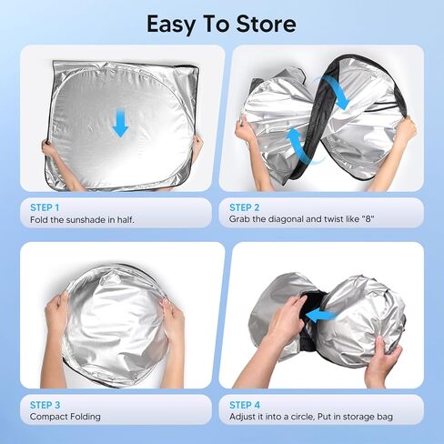 KUST Windshield Sun Shade for Chevy Impala 2014-2020 Window Shade Sun Visor Cover Foldable Blocks UV Rays Keep Your Car Cooler in Saudi Arabia