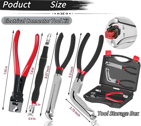 37960 CHOLICAL DISCLOCKNECT CLIRS ، تم ترقيته 8INCH AUTOMOTIVE COMPLICAL COLLECTACT TOURCH ، أدوات إصلاح خطوط الوقود (1 * مستقيم+1 * 60 °) in Kuwait
