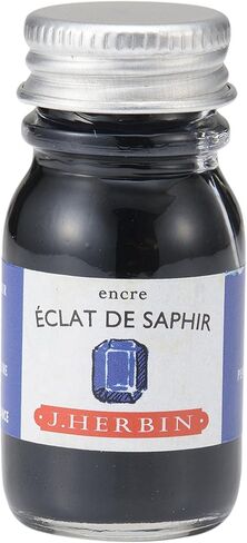 J. Herbin Fountain Pen Ink - 10 ml Bottled - ECLAT de Saphir in Kuwait