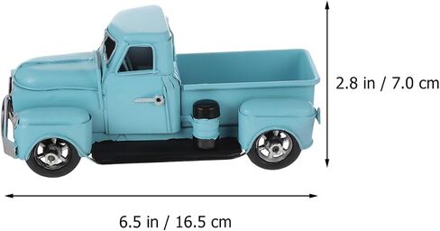 Cabilock Vintage Iron Car Model - تمثال شاحنة رجعية زرقاء للقصدير الأزرق لتصوير ديكور المنزل الدعامة والهدية لمحبي السيارات in Saudi Arabia