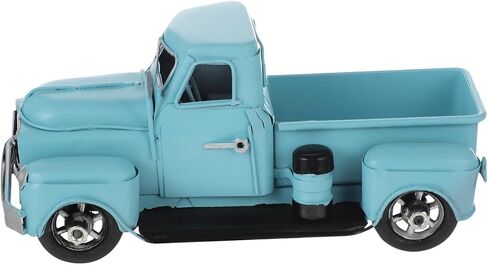 Cabilock Vintage Iron Car Model - تمثال شاحنة رجعية زرقاء للقصدير الأزرق لتصوير ديكور المنزل الدعامة والهدية لمحبي السيارات in Saudi Arabia