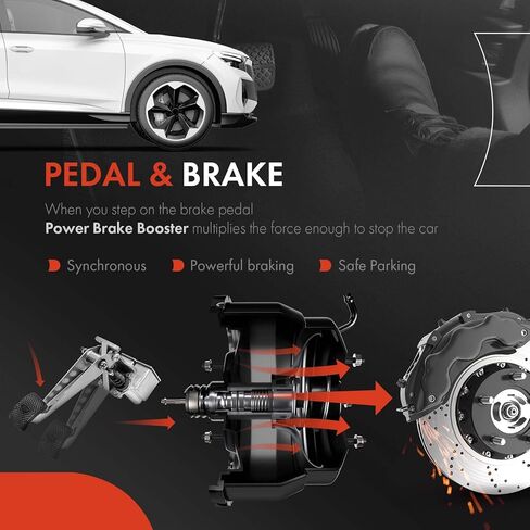 A-Premium Vacuum Power Brake Booster Compatible with Volkswagen Passat 2002-2005 & Audi A4 2002-2010, A4 Quattro 2002-2009, A6 2002/2004, A6 Quattro 2002-2005, S4 2004-2009, S6, S8 & Seat Exeo 2011 in Saudi Arabia