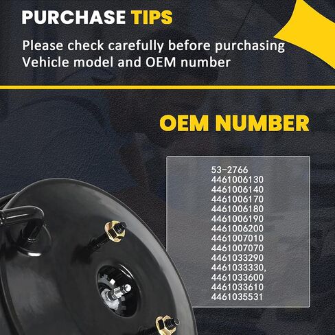 53-2766 Power Brake Booster Compatible with Lexus ES300 1995-1996 Toyota Camry 1995-2001 Solara 1999-2003 Avalon 1995-1996 1998-1999 4461006190 in Saudi Arabia
