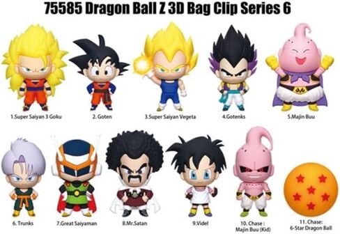 Dragon Ball Z 3D Foam Magnet Figural Keychain Bag Clip Blind Bag - 1 Random in Saudi Arabia