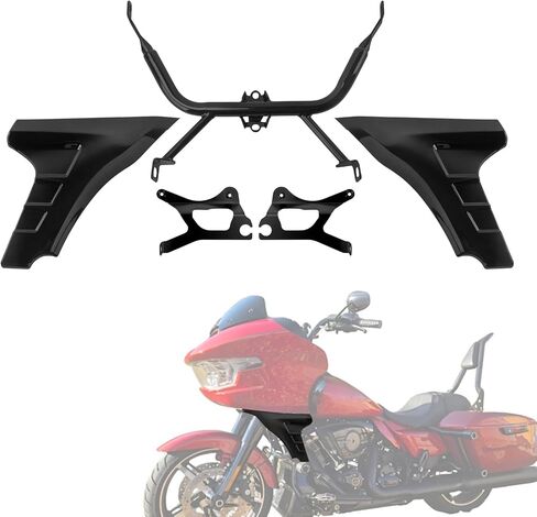 Motorcycle Side Fairing Panel Spoiler Support Brackets Covers Fit for Harley Touring FLTRXSE 2023-later CVO Road Glide ST FLTRXSTSE 2024-2025 (Vivid Black) in Kuwait