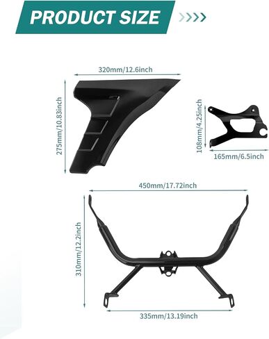 Motorcycle Side Fairing Panel Spoiler Support Brackets Covers Fit for Harley Touring FLTRXSE 2023-later CVO Road Glide ST FLTRXSTSE 2024-2025 (Vivid Black) in Kuwait