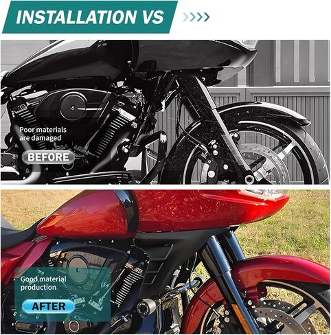 Motorcycle Side Fairing Panel Spoiler Support Brackets Covers Fit for Harley Touring FLTRXSE 2023-later CVO Road Glide ST FLTRXSTSE 2024-2025 (Vivid Black) in Kuwait