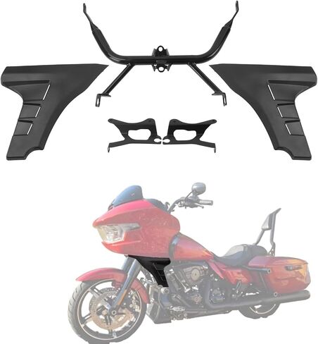 دراجة نارية جانب فرقة هدية ، أقواس دعم المفسد تغطي مناسبة ل Harley Touring Fltrxse 2023-Later Cvo Road Glide St Fltrxstse 2024-2025 (Black Black) in Kuwait