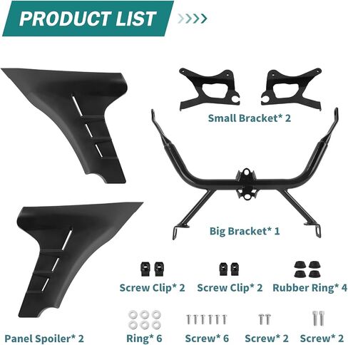 دراجة نارية جانب فرقة هدية ، أقواس دعم المفسد تغطي مناسبة ل Harley Touring Fltrxse 2023-Later Cvo Road Glide St Fltrxstse 2024-2025 (Black Black) in Kuwait