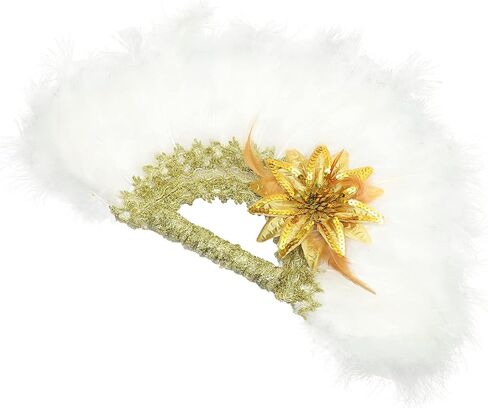 Ciieeo Elegant Wedding Plume Fan Unique Handheld Stage Performance Accessory for Women Stylish Design for Bridal Parties and Special Events in Saudi Arabia