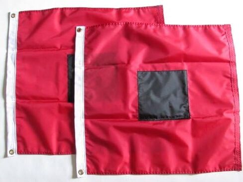 American Flag Superstore Set of -2-36"x36" Inch Hurricane Warning Flags Completely Sewn in Saudi Arabia