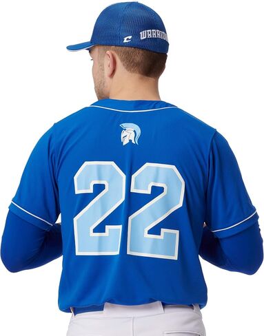 Champro Mens Heater 2-Butrowed Piped Piped Men Baseball Jersey in Saudi Arabia