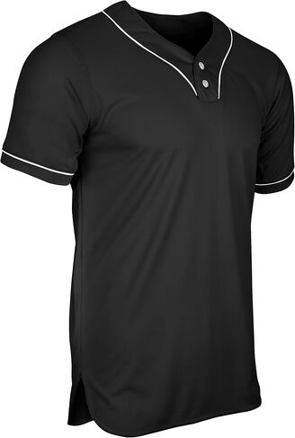 Champro Mens Heater 2-Butrowed Piped Piped Men Baseball Jersey in Saudi Arabia